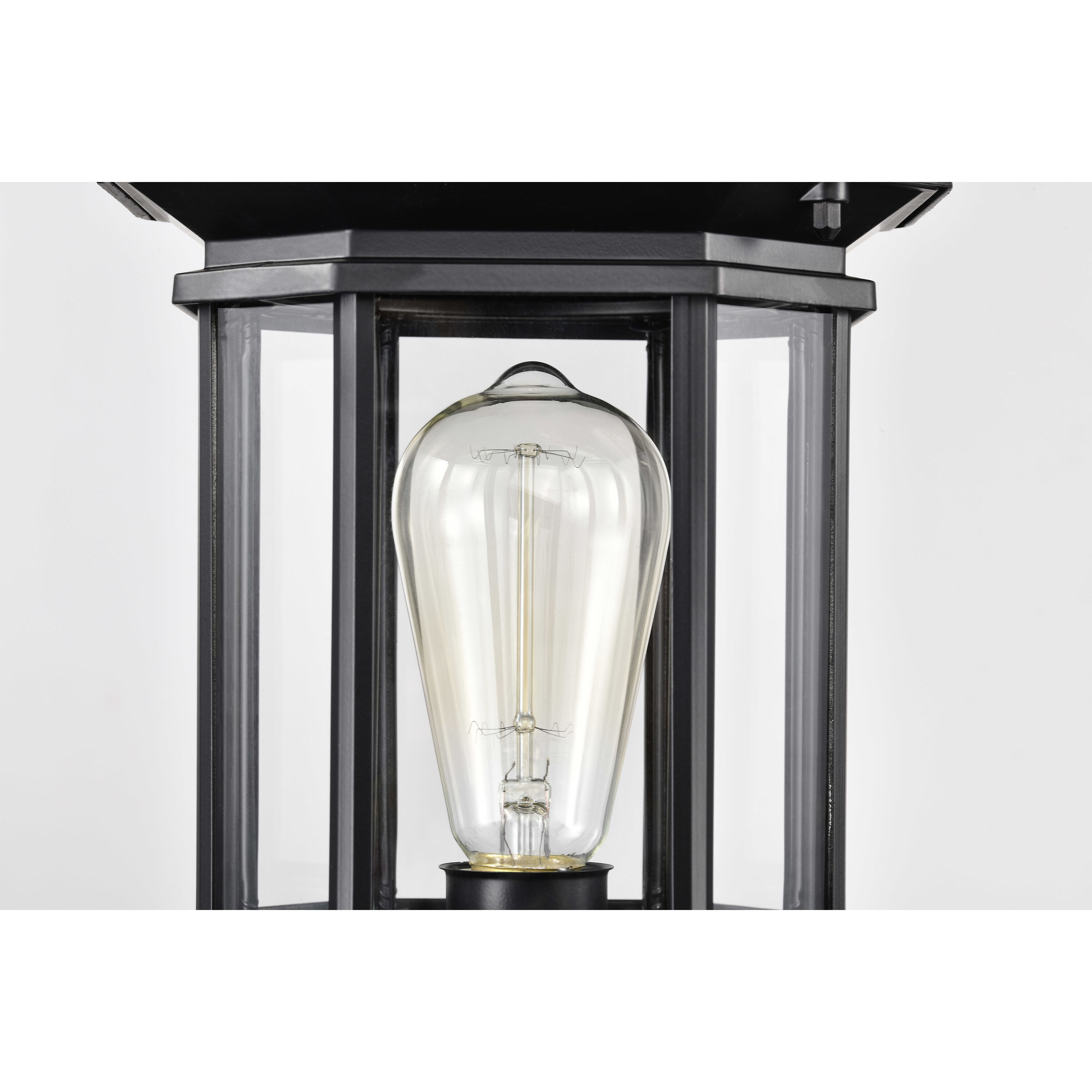 Hopkins 19 inch Matte Black Post Lantern, Large