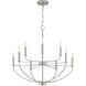 Leyden 9 Light 28 inch Brushed Nickel Chandelier Ceiling Light