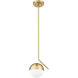 Realm Sphere 1 Light 8.5 inch Modern Gold Pendant Ceiling Light