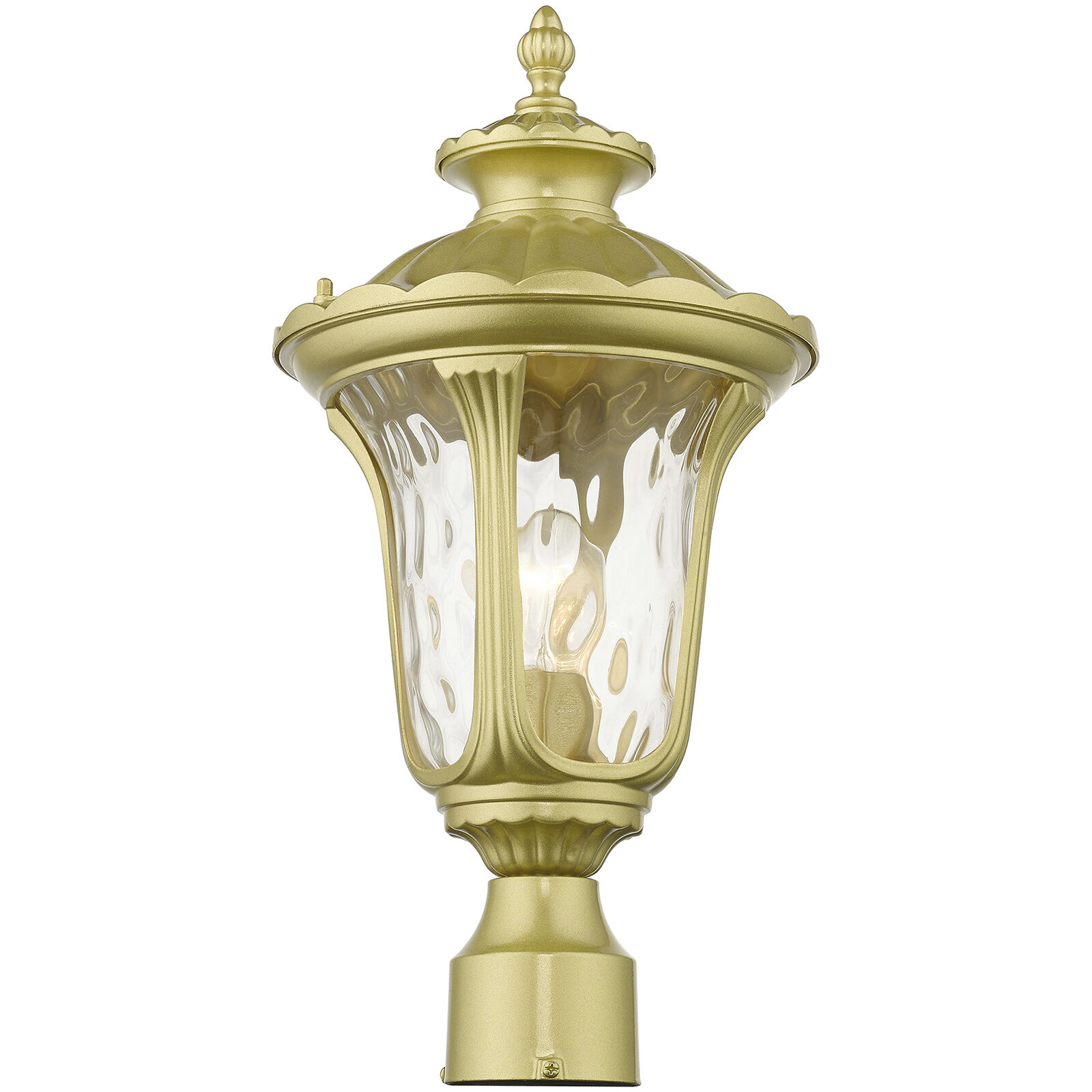 Oxford 1 Light 19 inch Soft Gold Outdoor Post Top Lantern, Medium