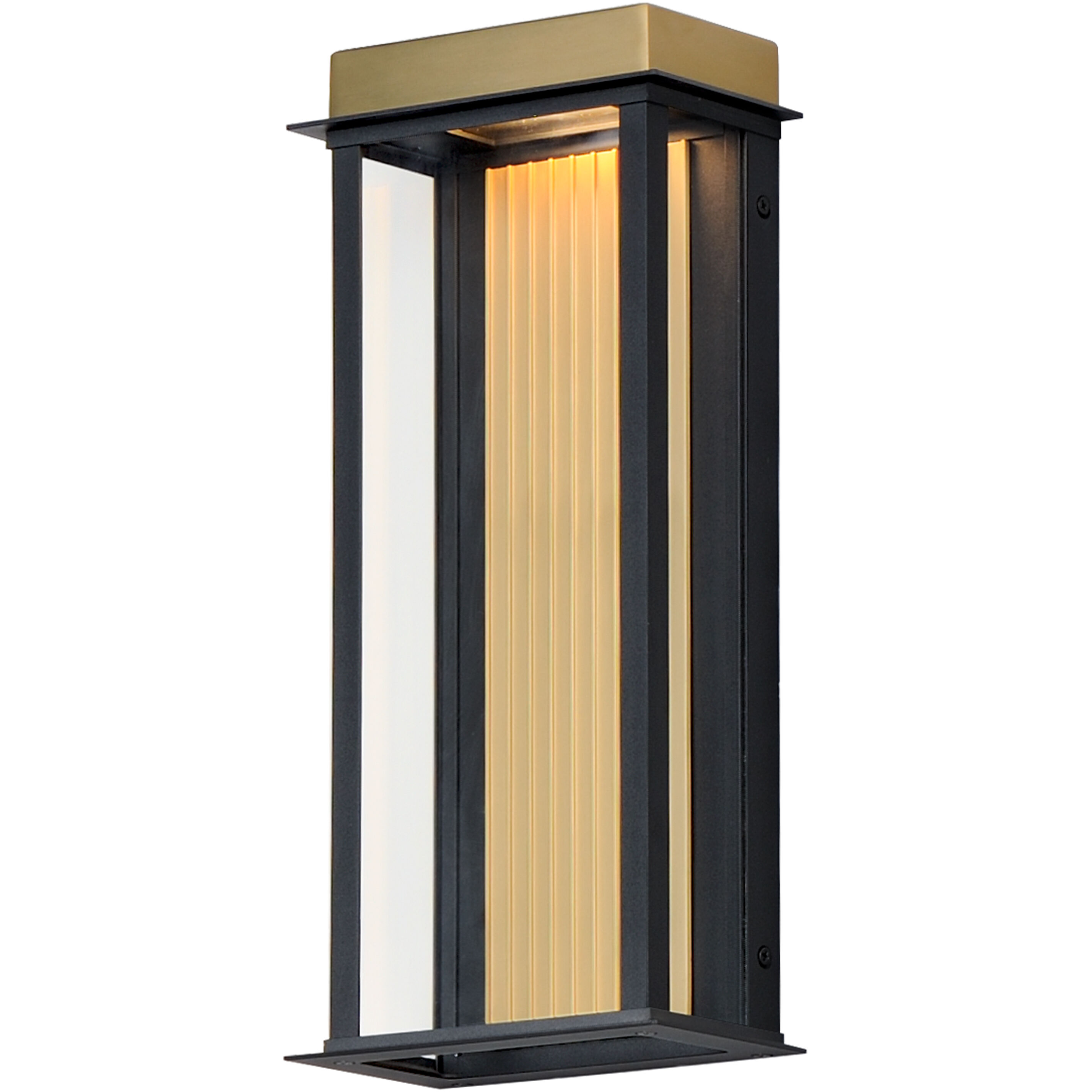 Rincon LED 16 inch Black / Gold Outdoor Wall Mount
