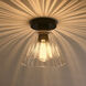 Dalton 1 Light 8 inch Matte Black Flush Mount Ceiling Light