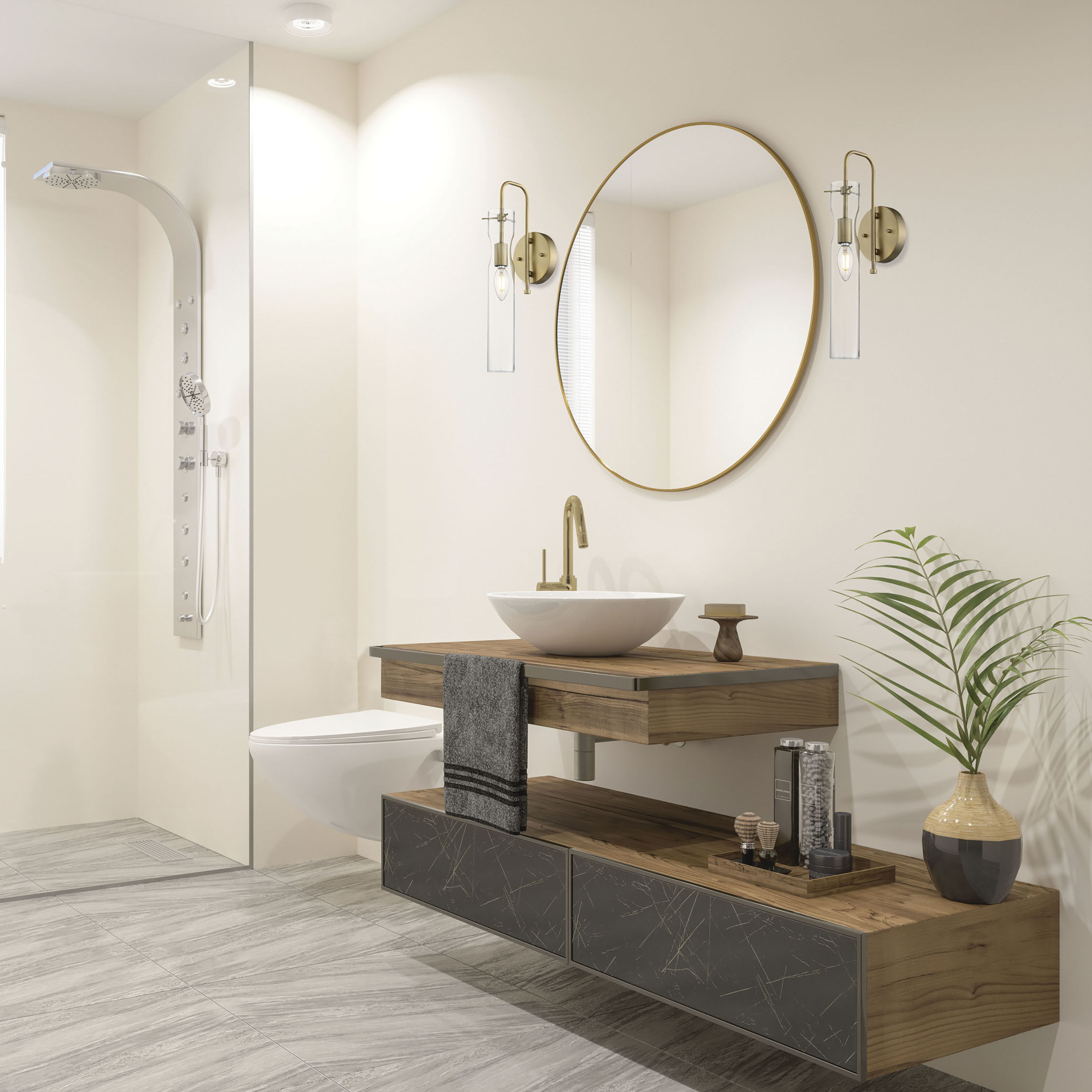 Spyglass 1 Light 5 inch Vintage Brass Vanity Light Wall Light