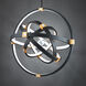 Beyond Atomic LED 36.44 inch Black Aged Brass Chandelier Ceiling Light in Black-Aged Brass, Beyond