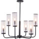 Glencoe LED 28 inch Matte Black Chandelier Ceiling Light
