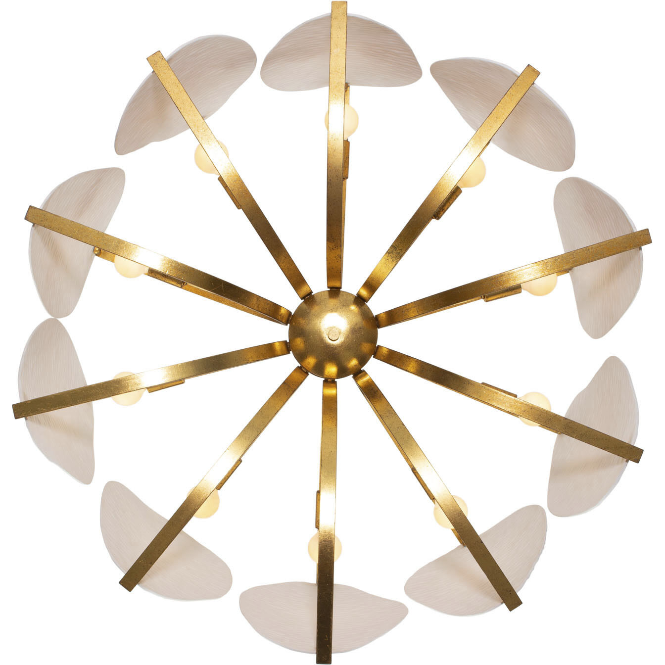 Aliform 10 Light 34 inch Oxidized Gold Leaf Pendant Ceiling Light