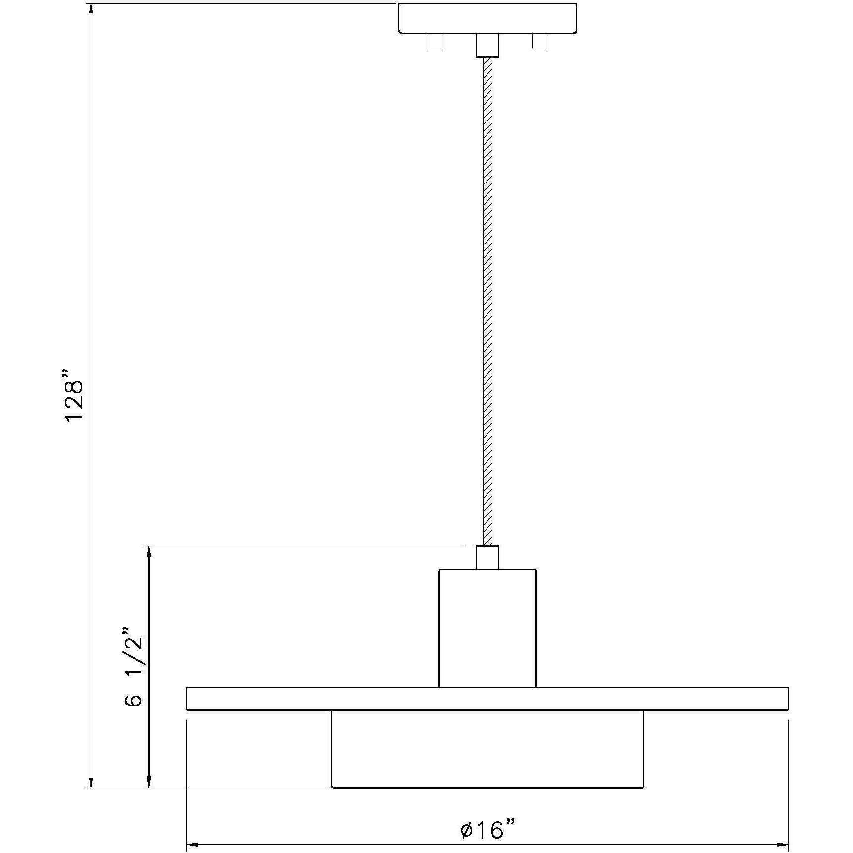 Ludo LED 16 inch Matte White and Modern Gold Pendant Ceiling Light