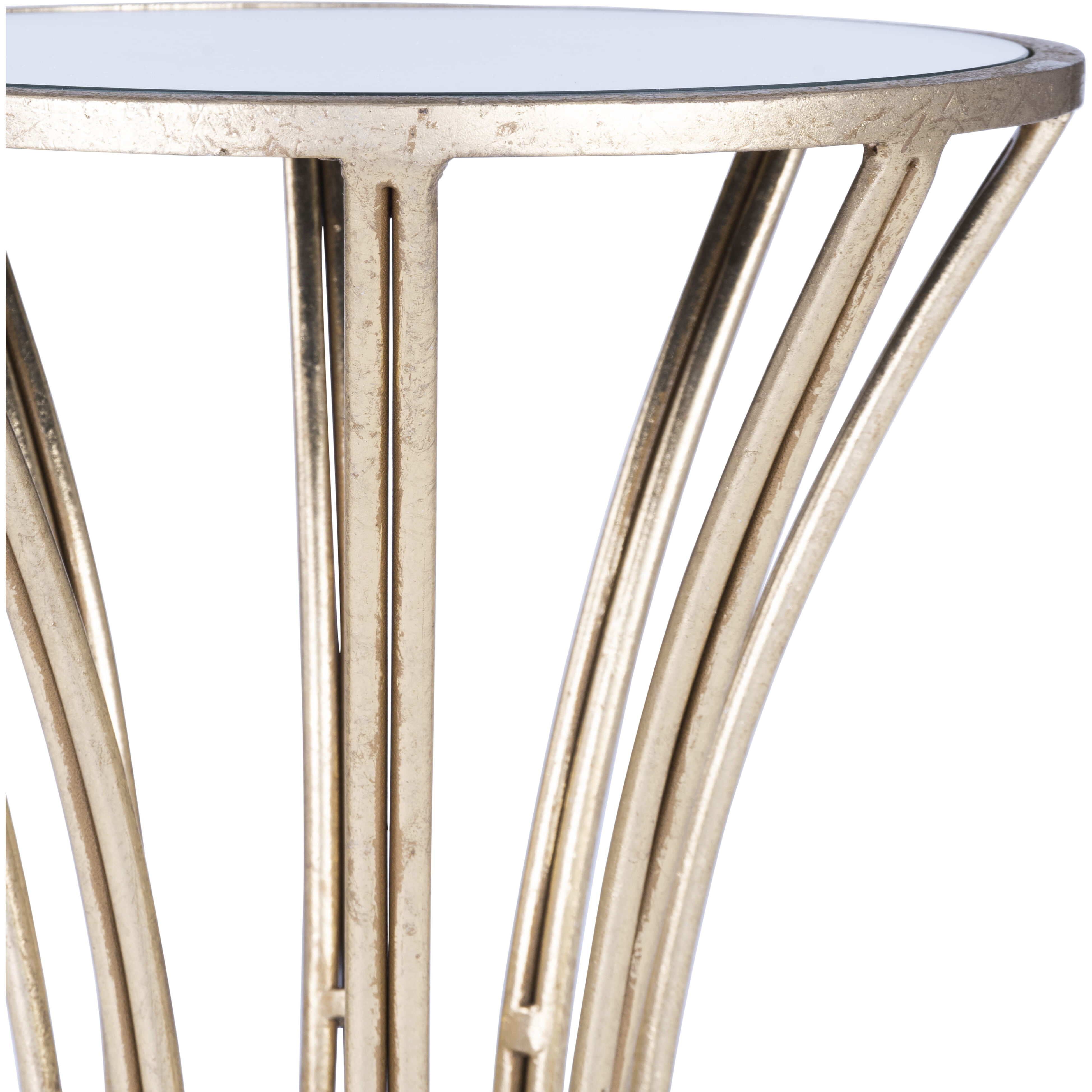 Faruh Metal & Mirror End or Side Table