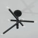 Zane 6 Light 20.5 inch Matte Black Semi-Flush Ceiling Light