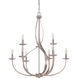 Serenity 9 Light 30 inch Italian Fresco Foyer Chandelier Ceiling Light