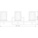 Grayson 3 Light 23 inch Brushed Nickel Vanity Wall Light