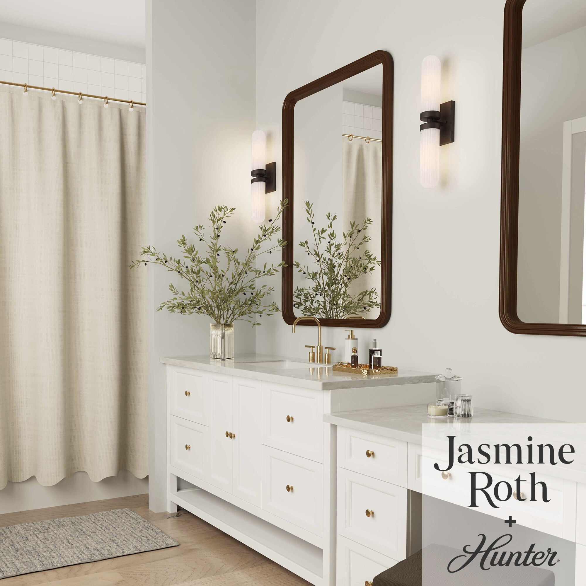 Beverly Glen 2 Light 23 inch Matte Bronze Bath Vanity Wall Light, Medium