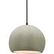 Radiance 1 Light 7 inch Celadon Green Crackle and Matte Black Pendant Ceiling Light