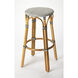 Designer'S Edge Tobias Black & White Rattan 30 inch Black Barstool