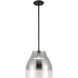 Trinity Pendant Ceiling Light in Smoked Glass