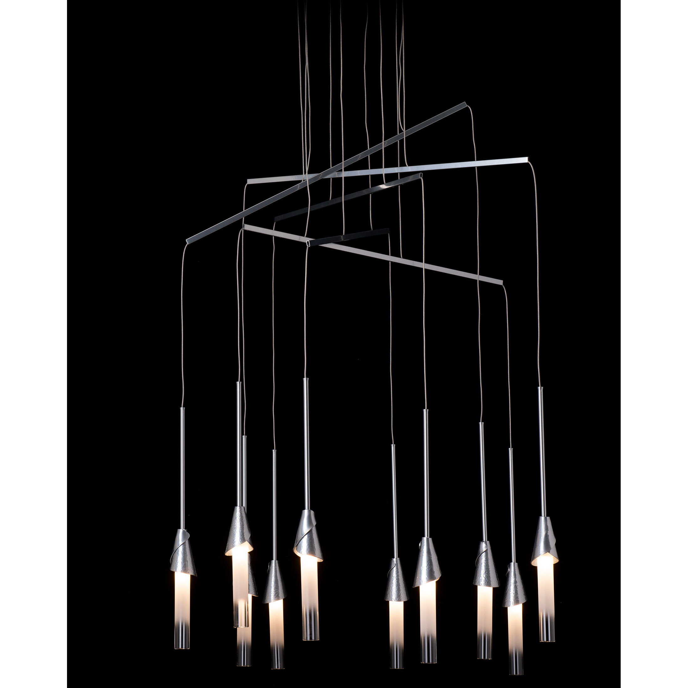Lilium 10 Light 34.8 inch Sterling Mobile Pendant Ceiling Light