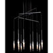 Lilium 10 Light 34.8 inch Sterling Mobile Pendant Ceiling Light