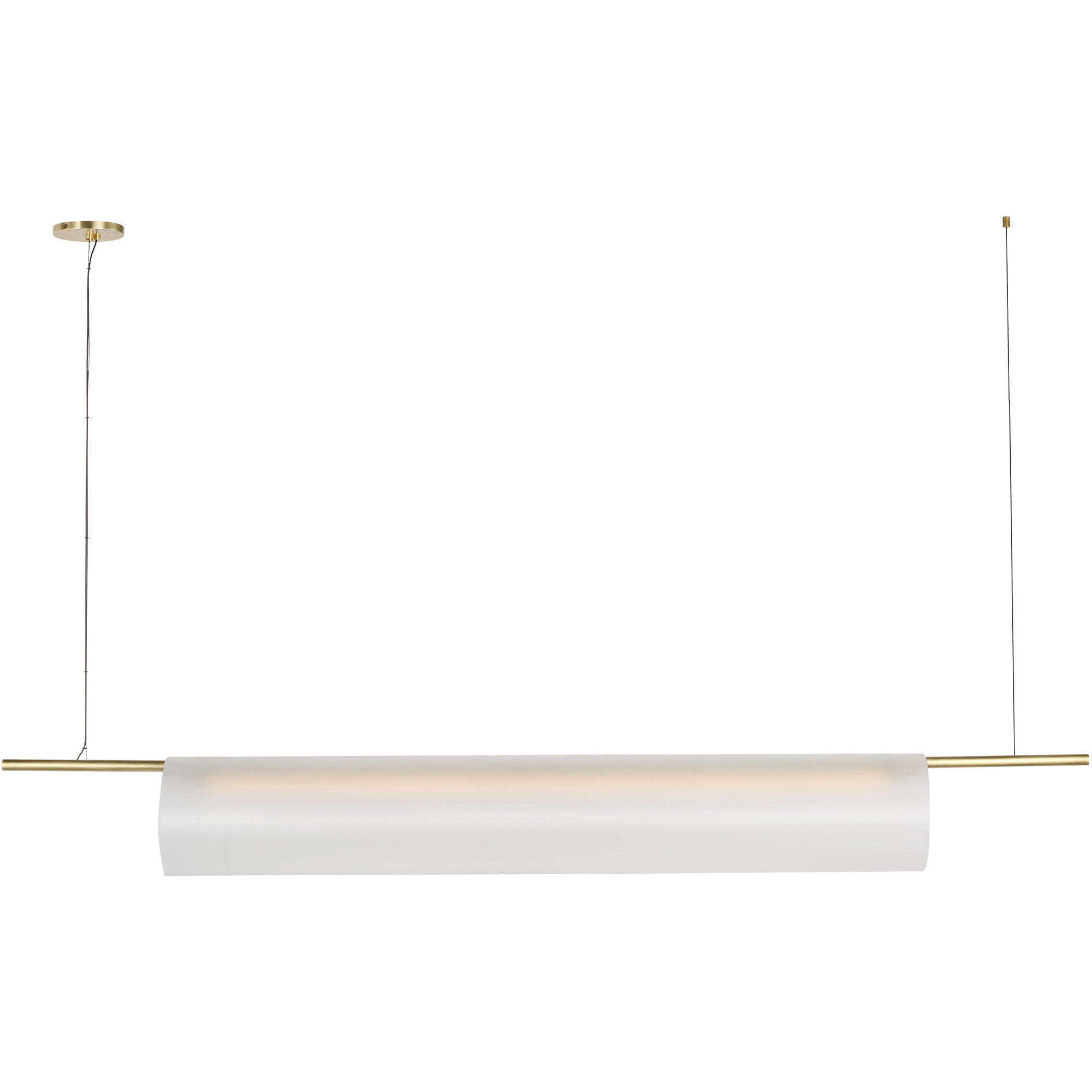 Peter Bristol Trace LED 72 inch Hand-Rubbed Antique Brass Single Linear Chandelier Ceiling Light