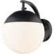 Dixon 1 Light 7.75 inch Matte Black Wall Sconce Wall Light, Damp