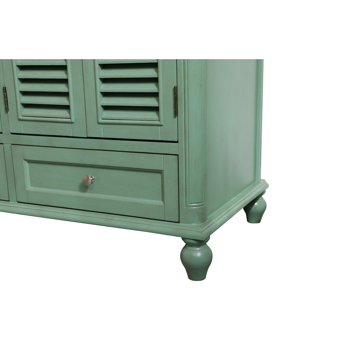 Rhodes 48 X 48 X 35 inch Vintage Mint and Brushed Nickel Vanity Sink Set