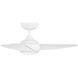 Loft 38 inch Matte White Downrod Ceiling Fans, Smart Fan