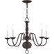 Williamsburgh 5 Light 24 inch Bronze Chandelier Ceiling Light
