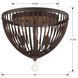 Duval 3 Light 14 inch Forged Bronze Flush Ceiling Light