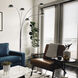 Mushroom 85 inch 4 watt Black Nickel Arc Floor Lamp Portable Light