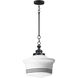 Eureka 1 Light 13.75 inch Black Single Pendant Ceiling Light