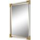 Malik 39 X 27 inch White Faux Shagreen and Gold Leaf Mirror