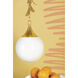 Victoria 1 Light 9 inch Vintage Gold Leaf Pendant Ceiling Light