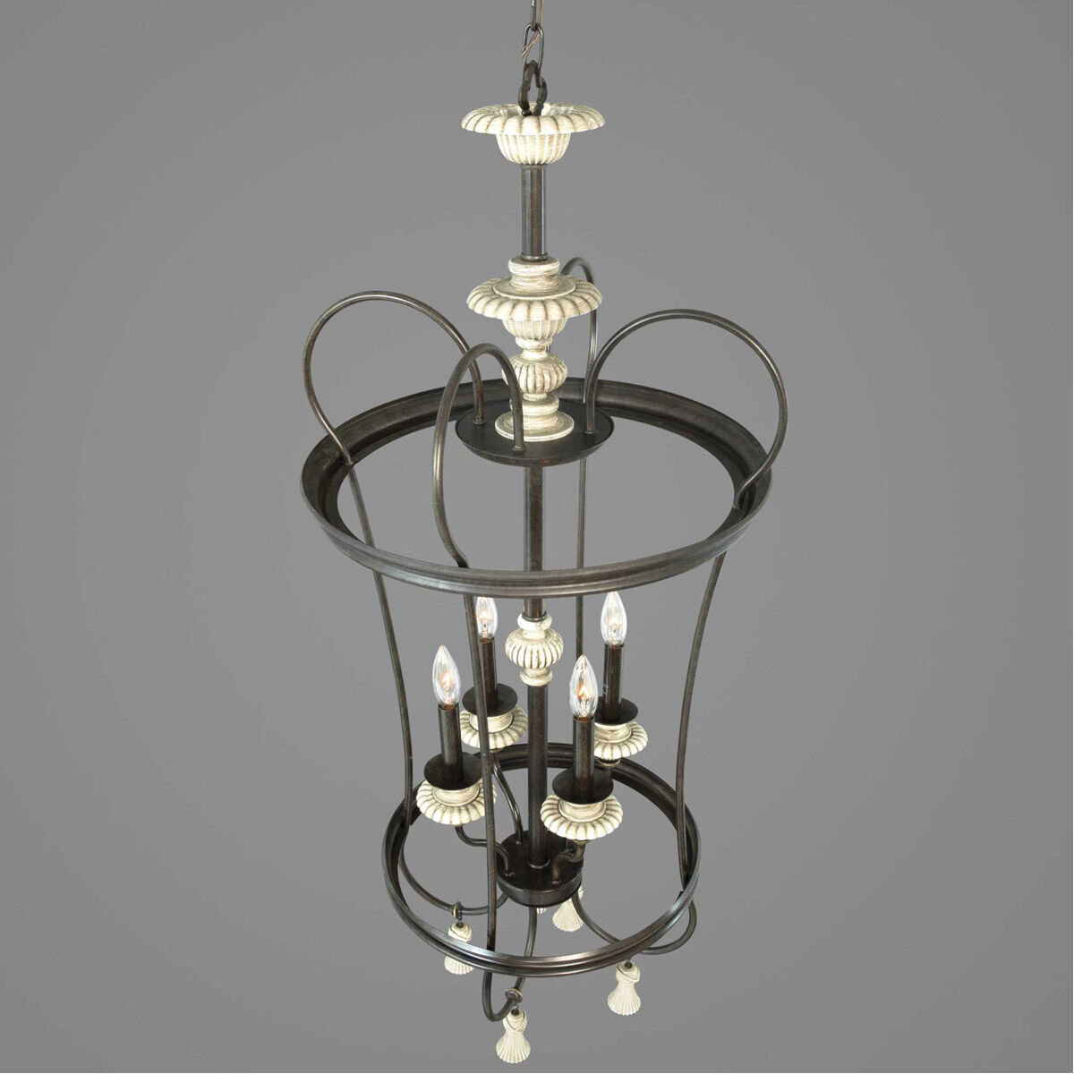 Bergamo 4 Light 18.75 inch Forged Bronze Foyer Pendant Ceiling Light, Design Series