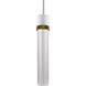 Zigrina 1 Light 5.13 inch Matte White with Aged Brass Pendant Ceiling Light