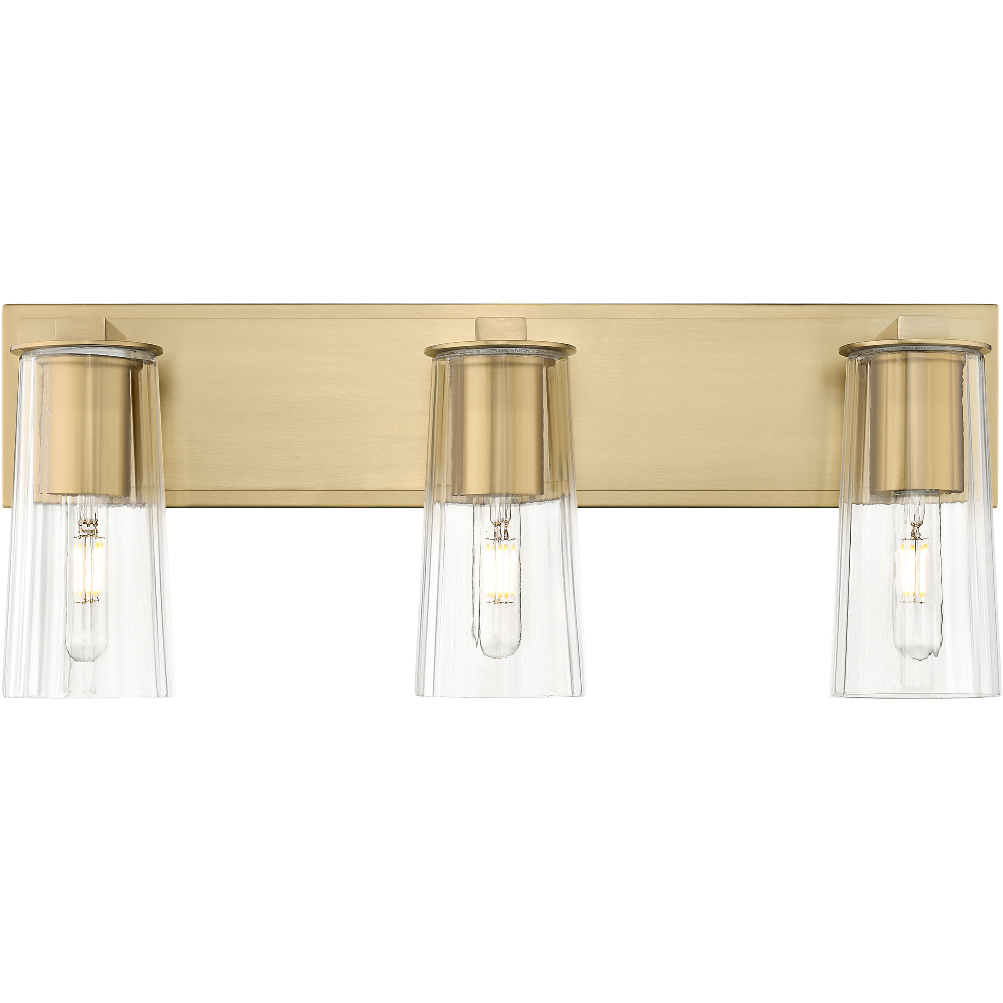 Titus 3 Light 24 inch Modern Gold Bath Vanity Light Wall Light