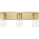 Titus 3 Light 24 inch Modern Gold Bath Vanity Light Wall Light