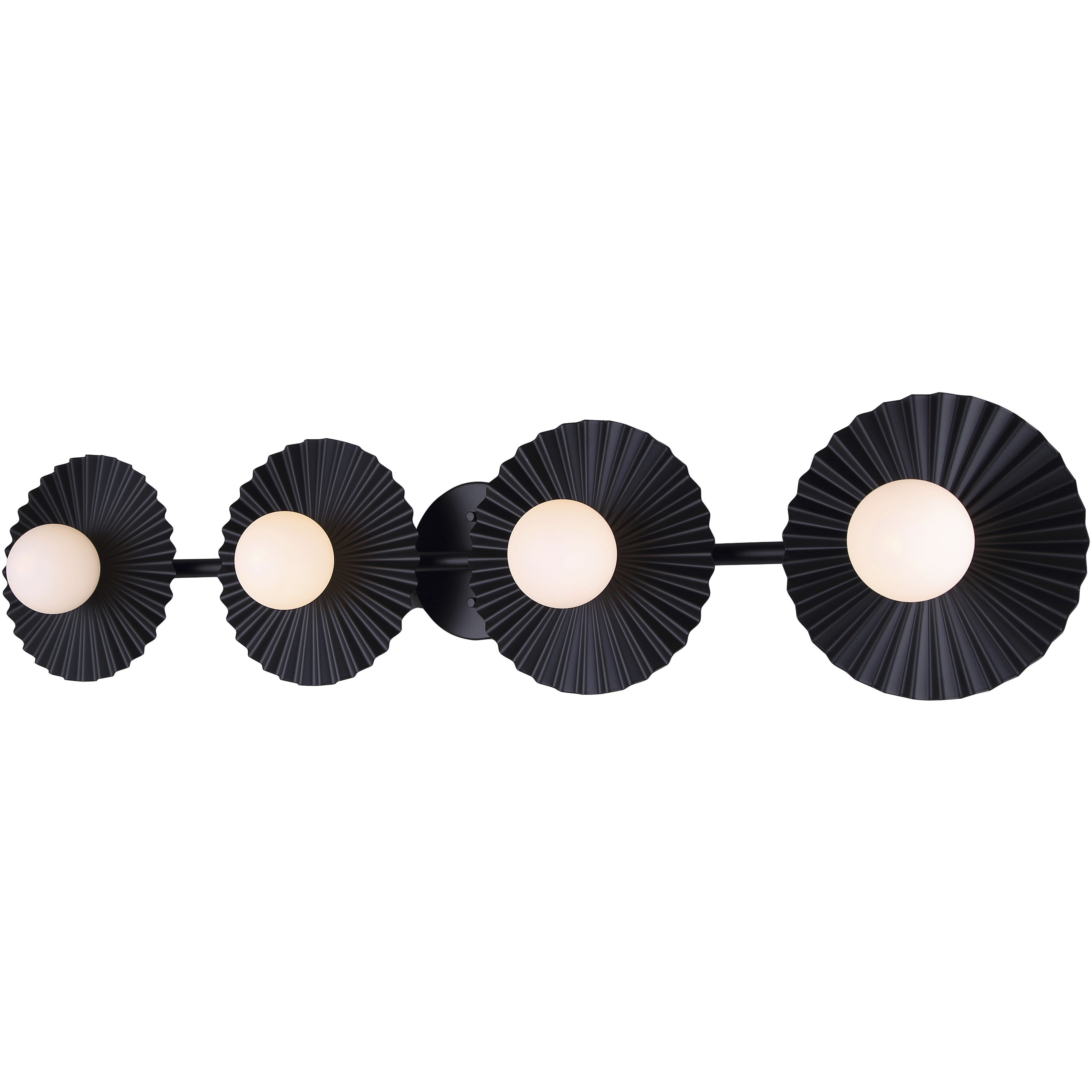 Payton 4 Light 38.75 inch Black Vanity Light Wall Light