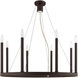 Alpine 9 Light 28 inch Bronze Chandelier Ceiling Light