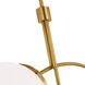 kate spade new york Prescott LED 27 inch Soft Brass Chandelier Ceiling Light in White Glass, Small