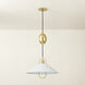 Mariel 1 Light 18 inch Aged Brass/Soft White Pendant Ceiling Light in Aged Brass and Soft White