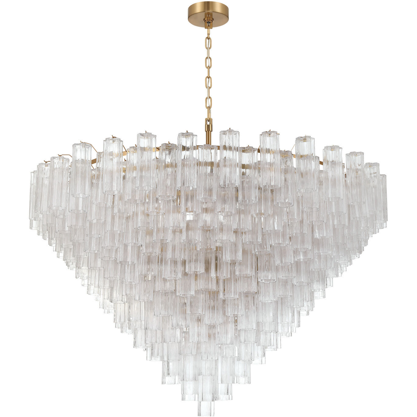 Addis 40 Light 62 inch Aged Brass Chandelier Ceiling Light