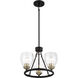Winsley 3 Light 17 inch Coal And Stained Brass Chandelier Ceiling Light in Coal/Stained Brass