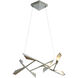 Quill LED 33.9 inch Sterling with Oil Rubbed Bronze Pendant Ceiling Light in Sterling/Oil Rubbed Bronze
