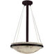 LumenAria 3 Light 21 inch Matte Black Pendant Ceiling Light in Incandescent, Bowl