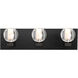 Boca 3 LED 22 inch Black Vanity Light Wall Light