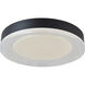 Waves LED 16 inch Matte Black Flush Mount Ceiling Light