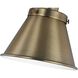 Hinton 12 inch 60.00 watt Vintage Brass Swing Arm Wall Light