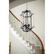 Two Tone 6 Light 21.5 inch Noir Entry Ceiling Light