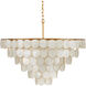 Bon Vivant 5 Light 30.25 inch Natural/Contemporary Gold Chandelier Ceiling Light, Semi-Flush Mount Convertible