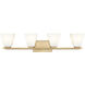 Annalise 4 Light 32 inch Modern Gold Vanity Wall Light