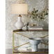 Lilou 31.5 inch 150 watt White and Antique Brass Table Lamp Portable Light